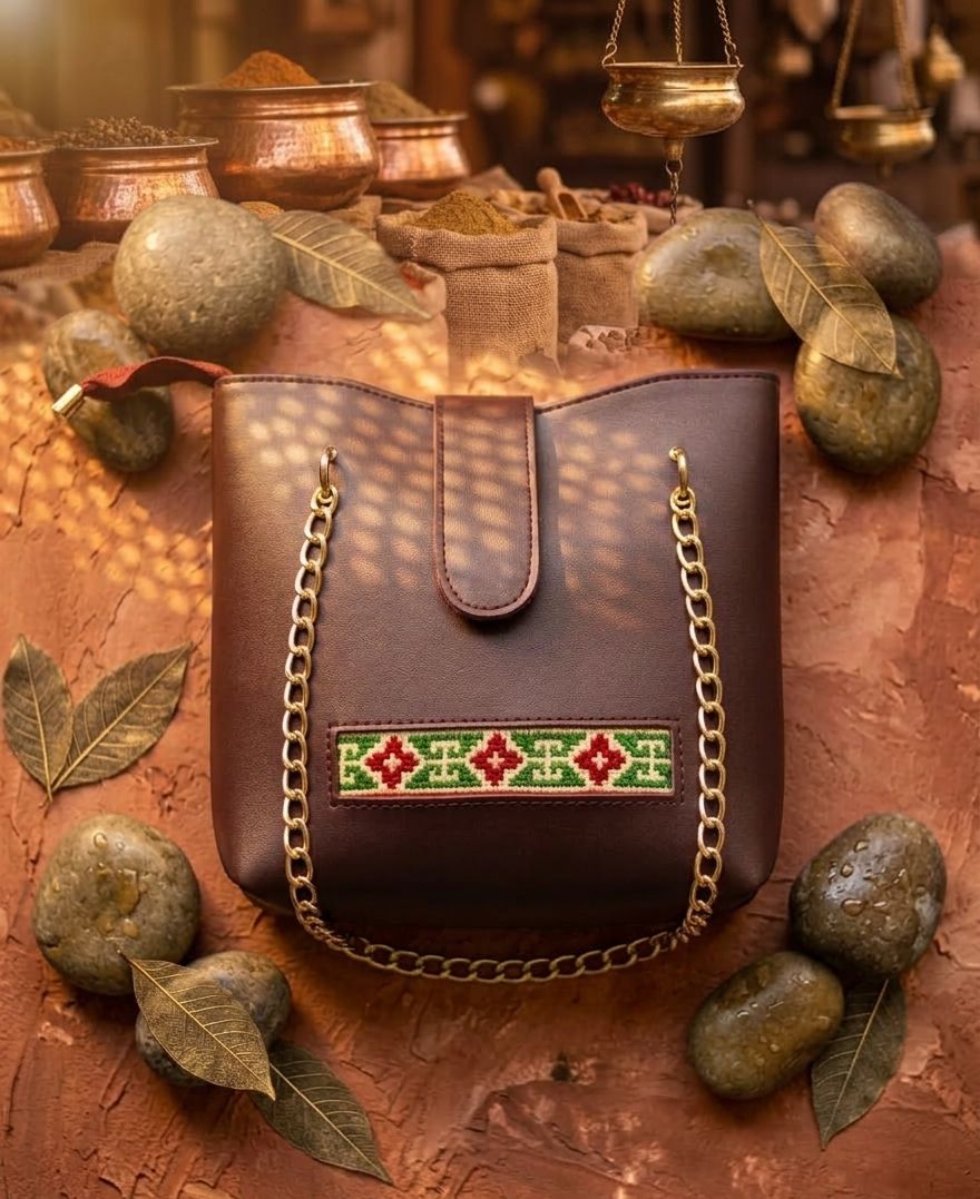 Vintage Brown Crossbody Bag