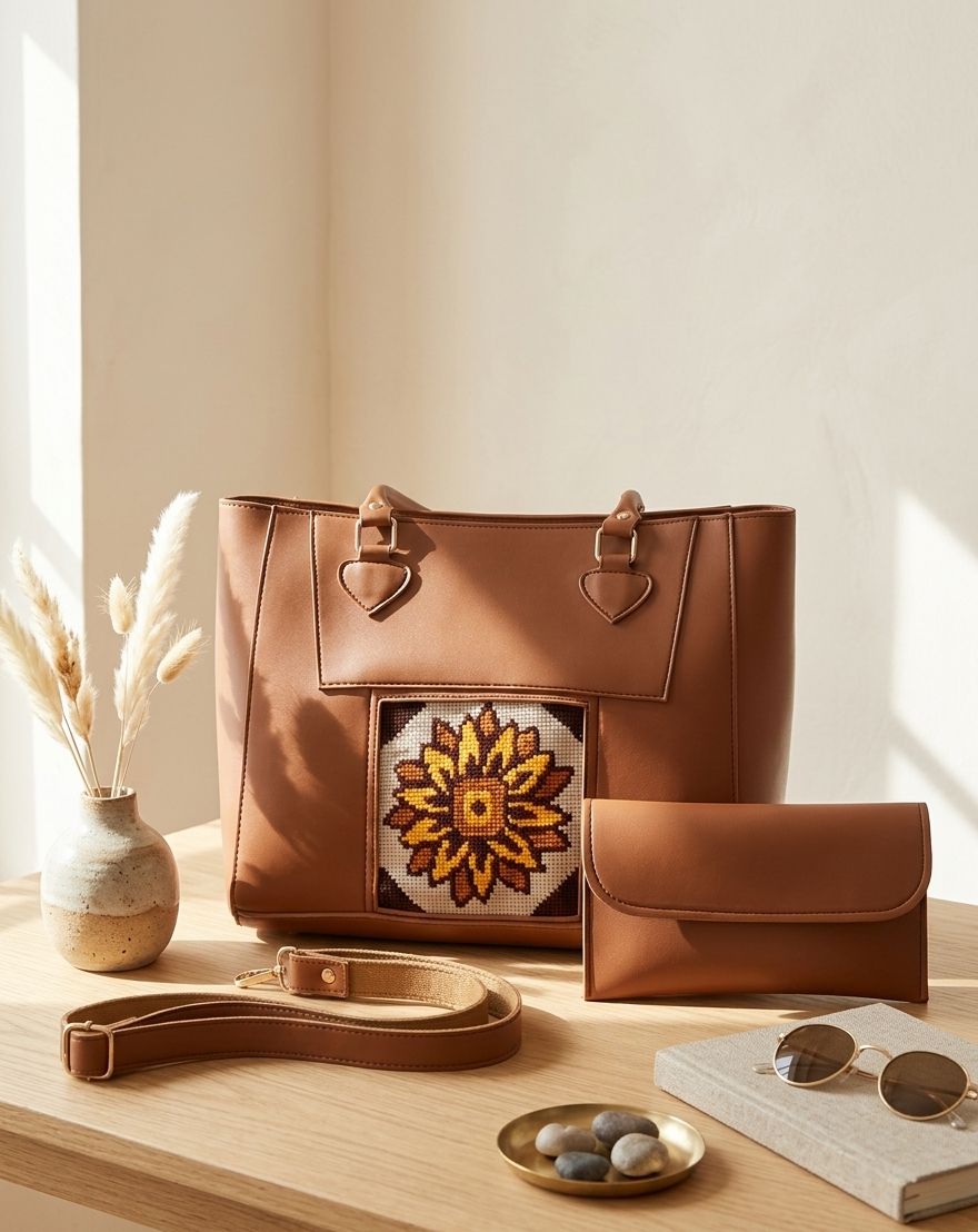 Classic Brown Wristlet
